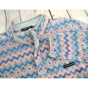 SOUTHERN MARSH Women's Tangier Ikat Soft‎ Fleece 1/4 Zip Pullover LARGE